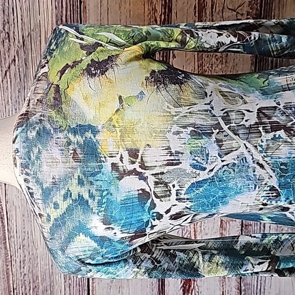 NEW STYLE & CO 3/4 SLEEVE MULTICOLOR PULLOVER TEE - Picture 6 of 12